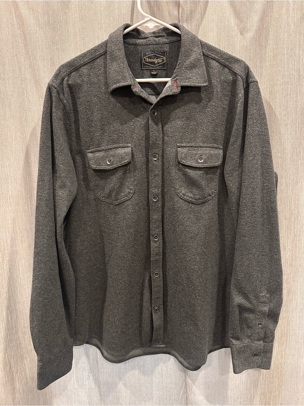 Men's Charcoal Lightweight Shirt Jacket